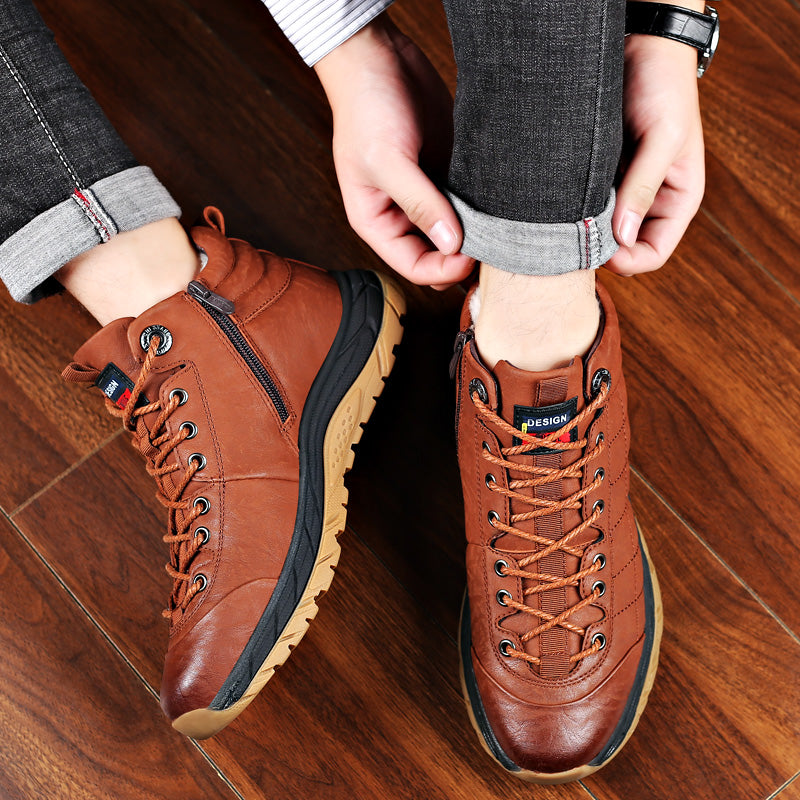 Winter Velvet Zipper Warm Shoes