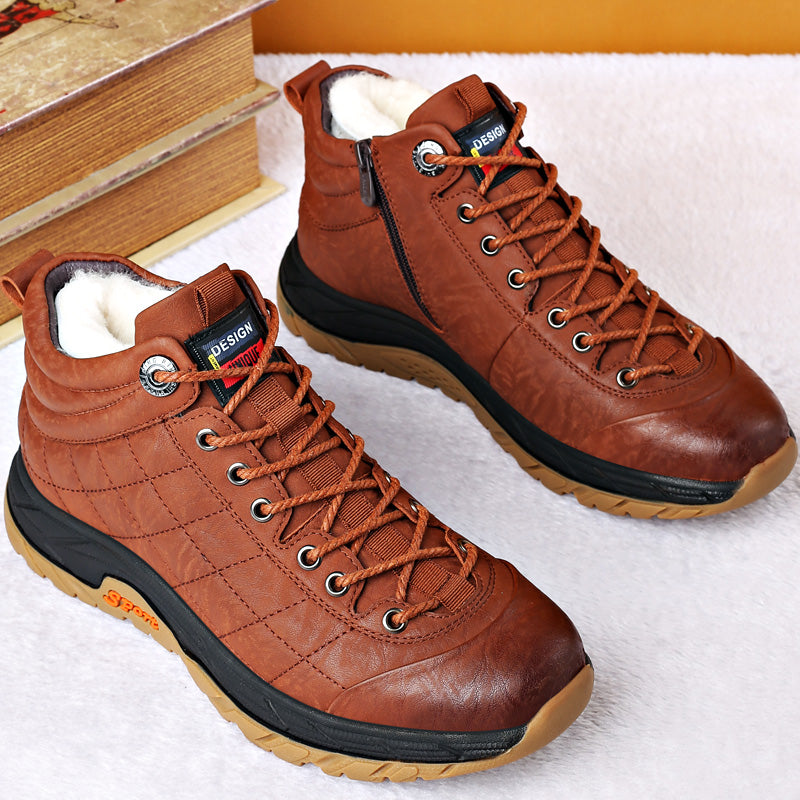 Winter Velvet Zipper Warm Shoes