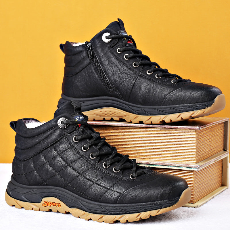 Winter Velvet Zipper Warm Shoes