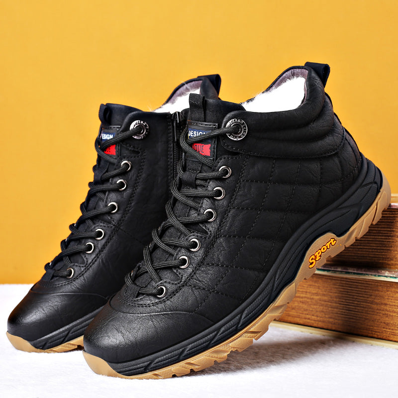 Winter Velvet Zipper Warm Shoes