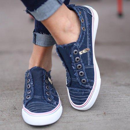 Women's Zipper Everyday Canvas Slip-On Sporty Sneakers