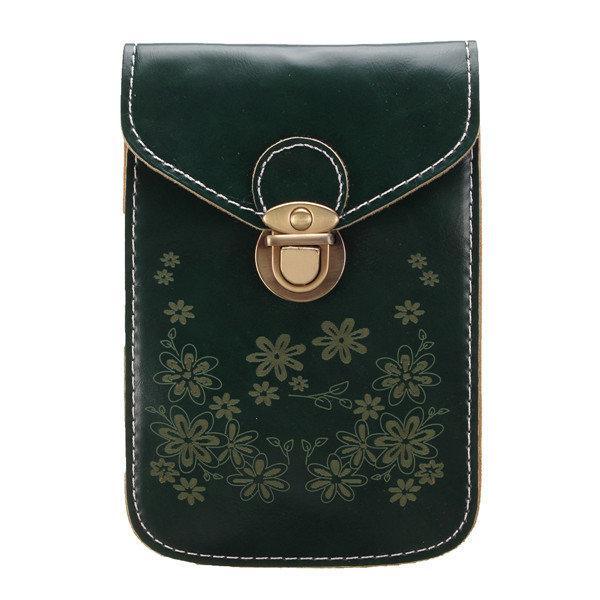 Women Vintage Flower Pattern Mini Crossbody Bag