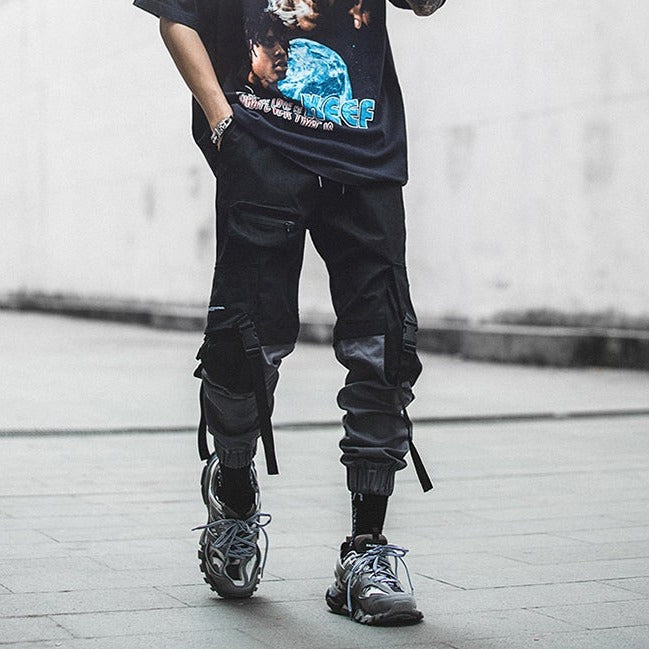 Loose Multi-pocket Drawstring Pants