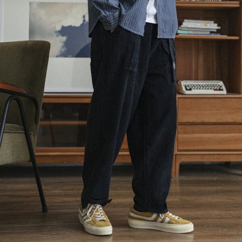 Japanese Retro Corduroy Overalls