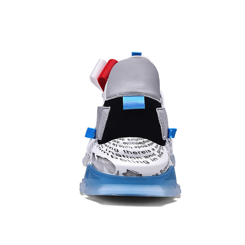 Graffiti Breathable Mesh Platform Casual Sneakers