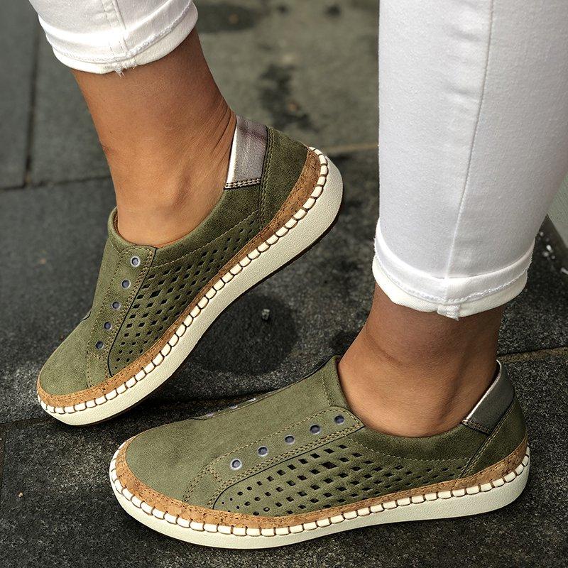 Women Casual Summer Slip On Hollow-Out Sneakers