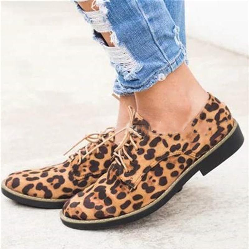 Comfort Low Heel Oxford Shoes Lace-up Daily Loafers