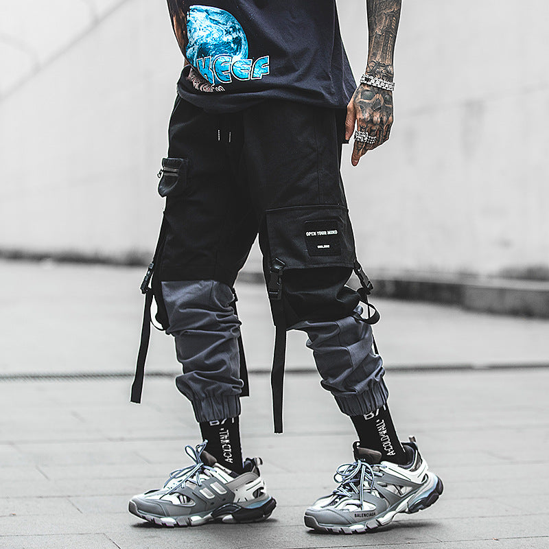 Loose Multi-pocket Drawstring Pants