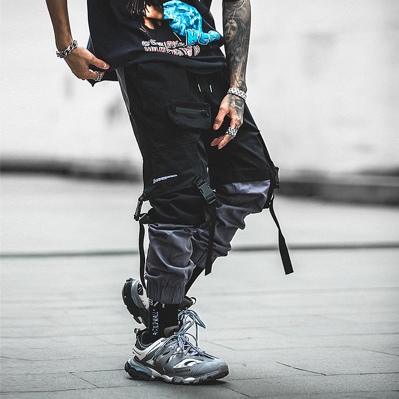 Loose Multi-pocket Drawstring Pants