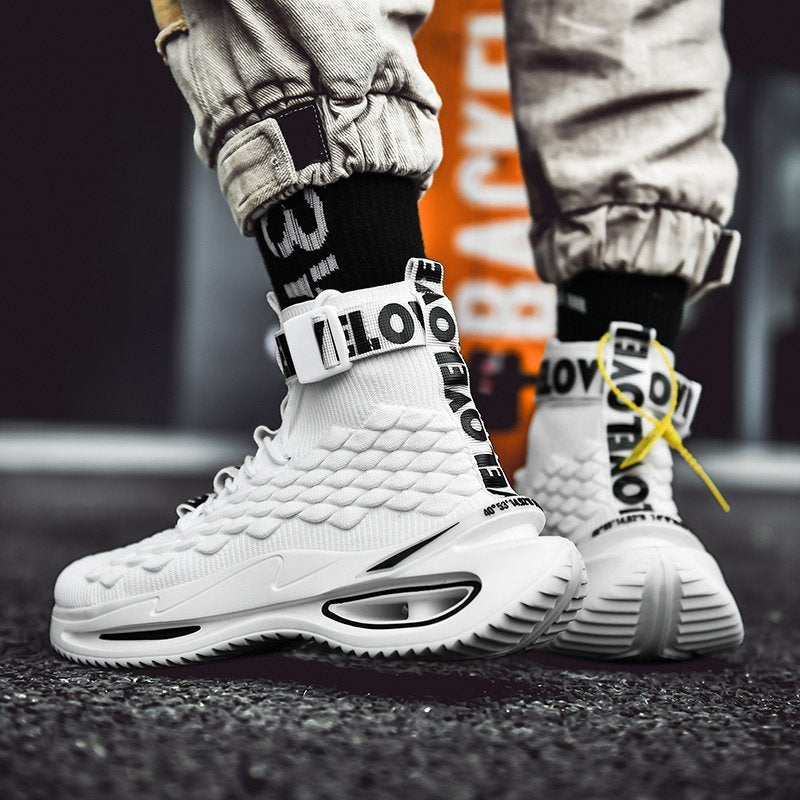 2020 New Fish Scale Breathable High-Top Sneakers