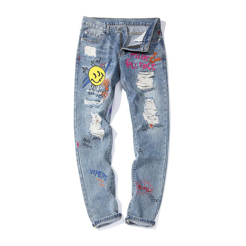 Smiley Graffiti Jeans