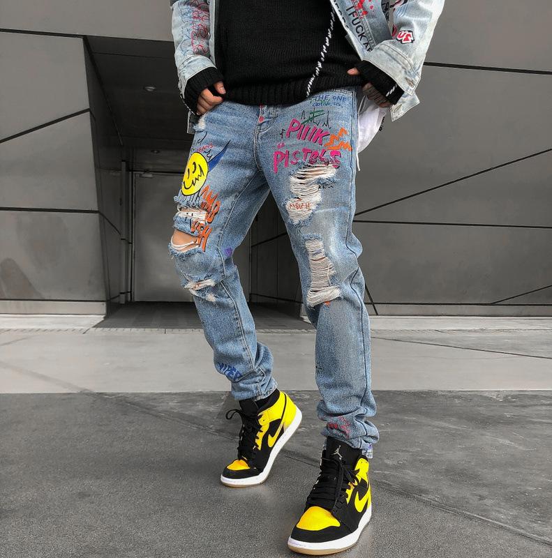 Smiley Graffiti Jeans