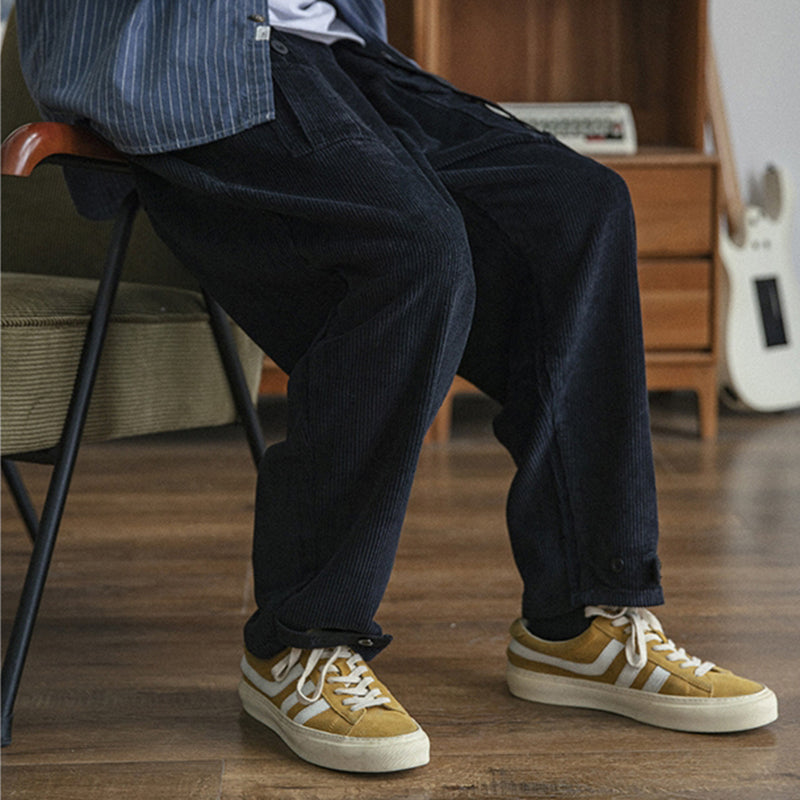 Japanese Retro Corduroy Overalls