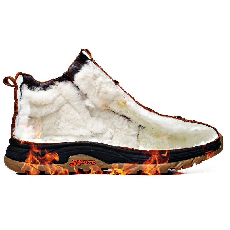 Winter Velvet Zipper Warm Shoes