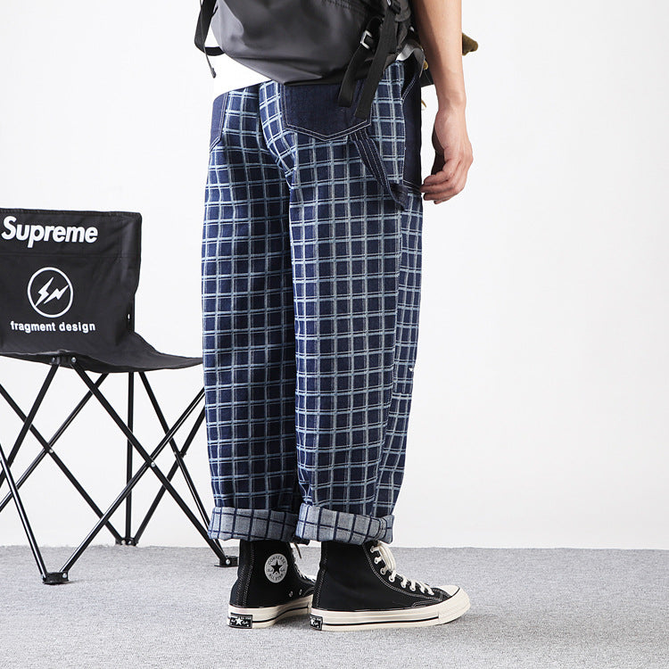 Men's Loose Wide Leg Overalls