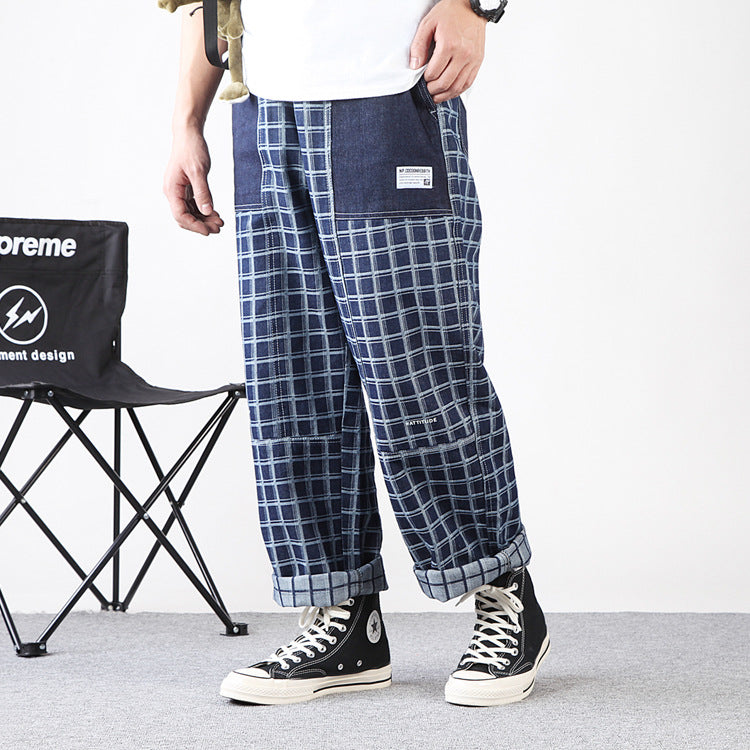Men's Loose Wide Leg Overalls