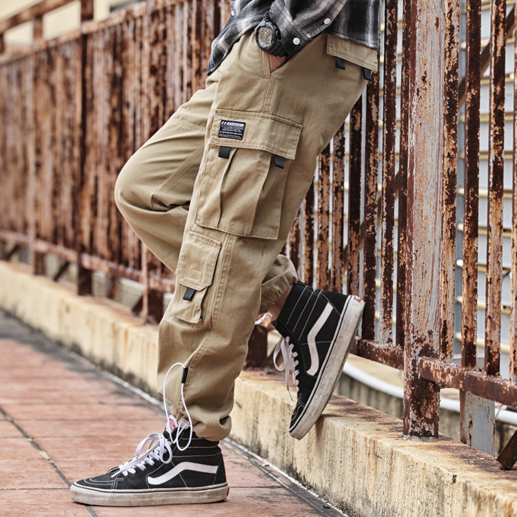 Japanese Big Pocket Straight Loose Overalls