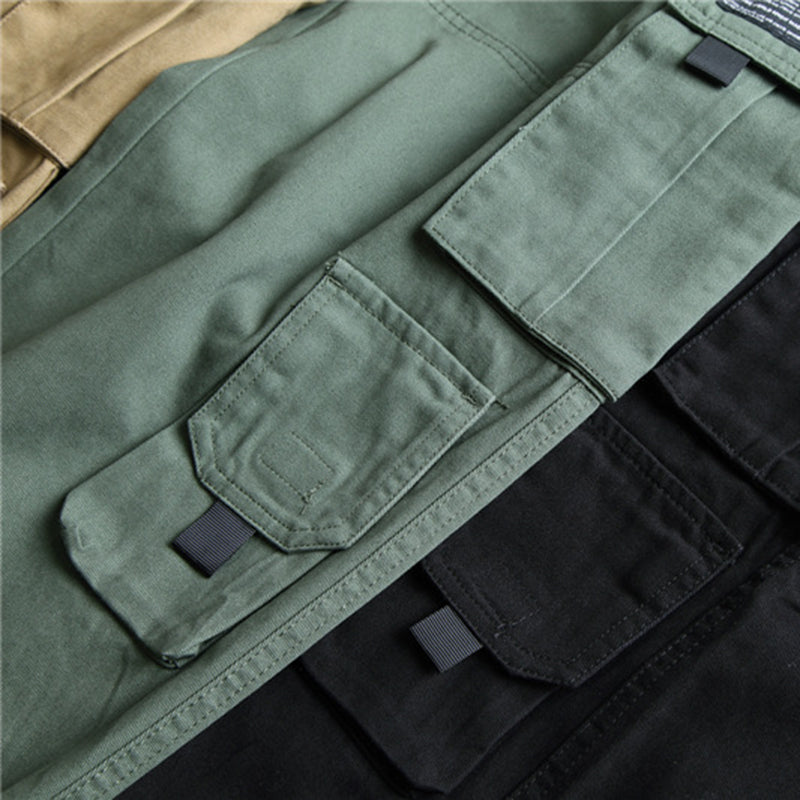 Japanese Big Pocket Straight Loose Overalls
