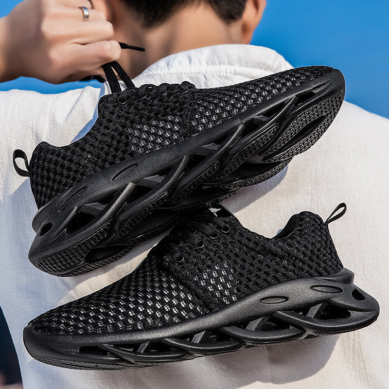 Openwork mesh sneakers