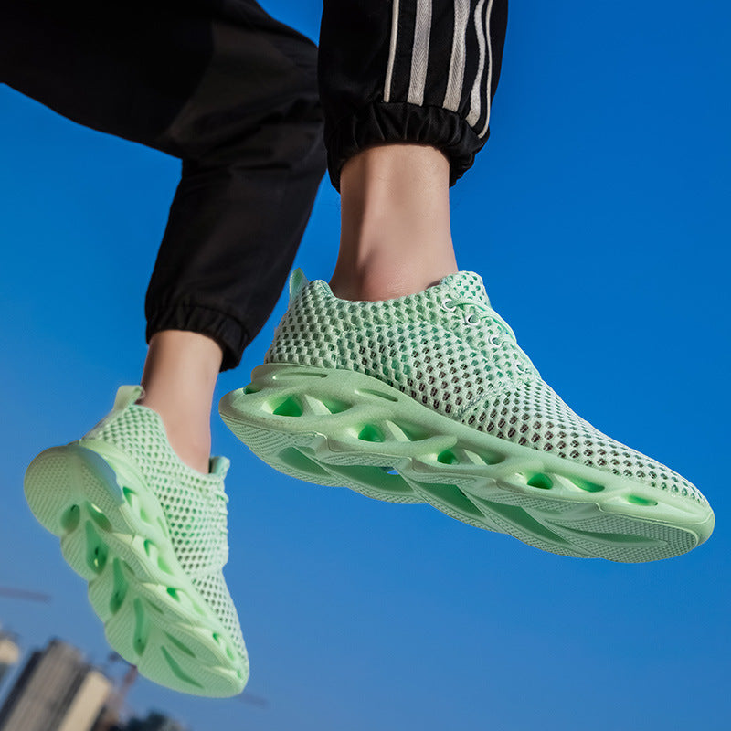 Openwork mesh sneakers