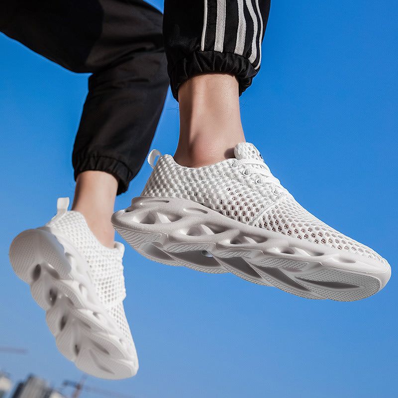 Openwork mesh sneakers