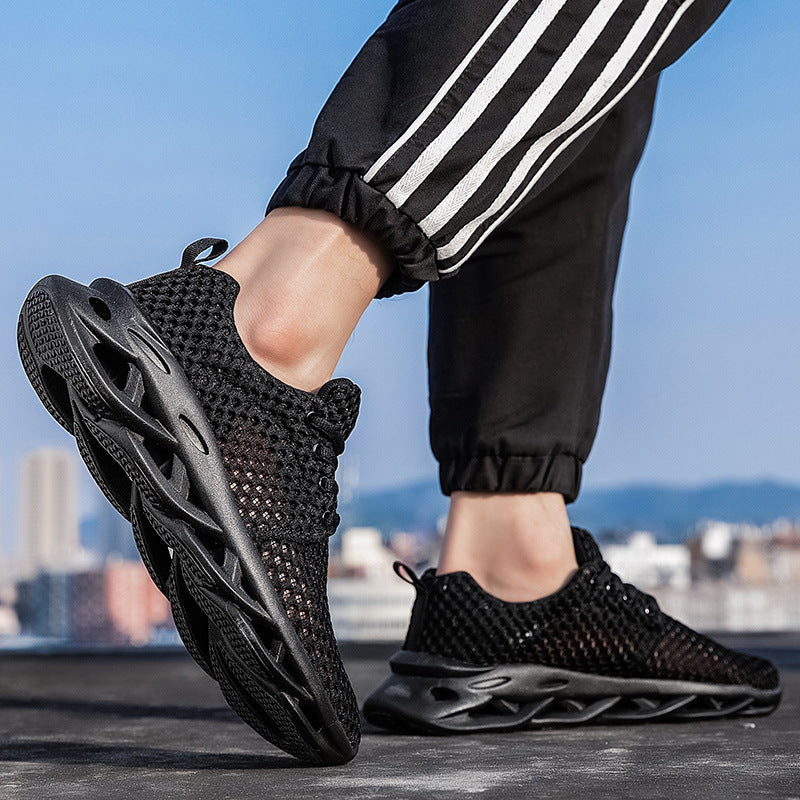 Openwork mesh sneakers