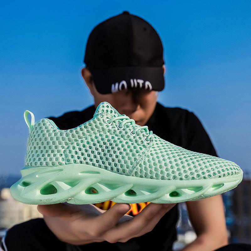 Openwork mesh sneakers