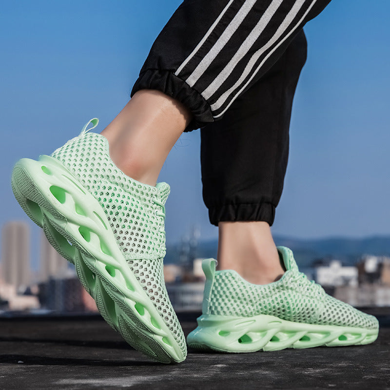 Openwork mesh sneakers