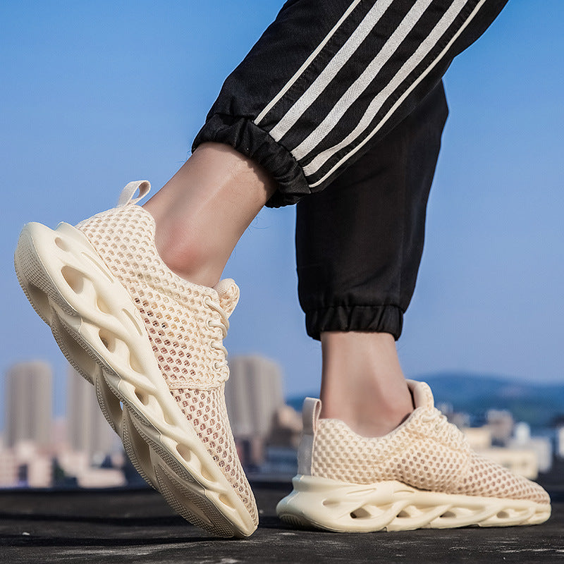 Openwork mesh sneakers