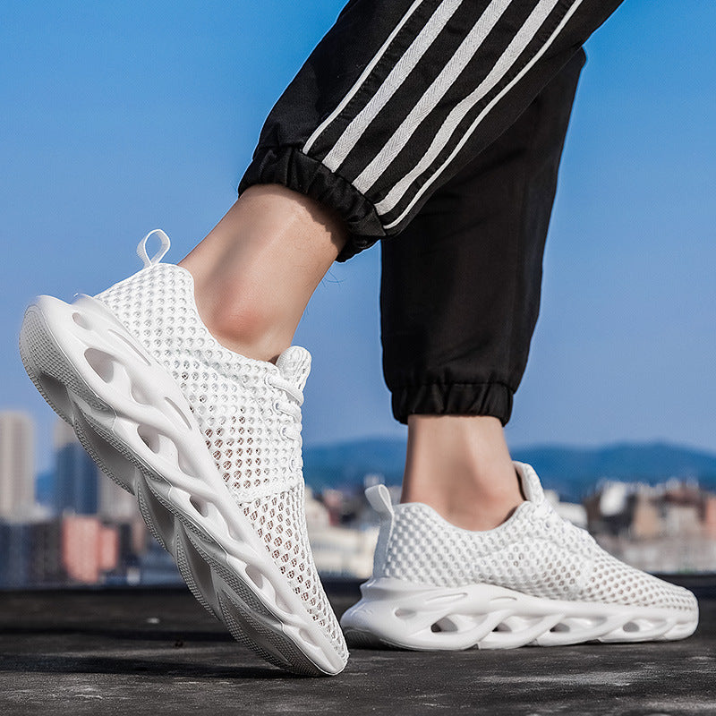 Openwork mesh sneakers