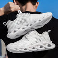 Openwork mesh sneakers