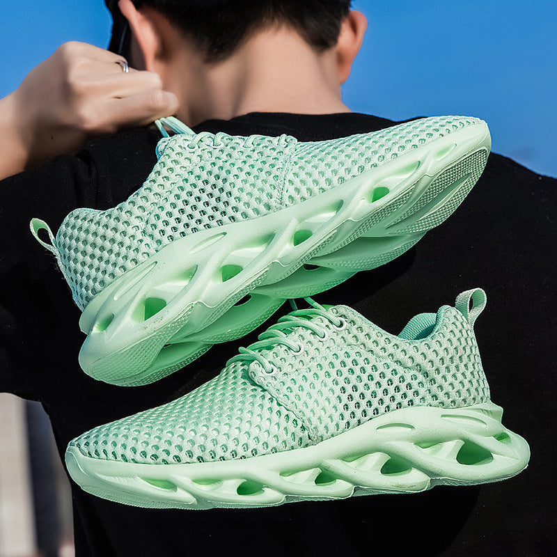 Openwork mesh sneakers