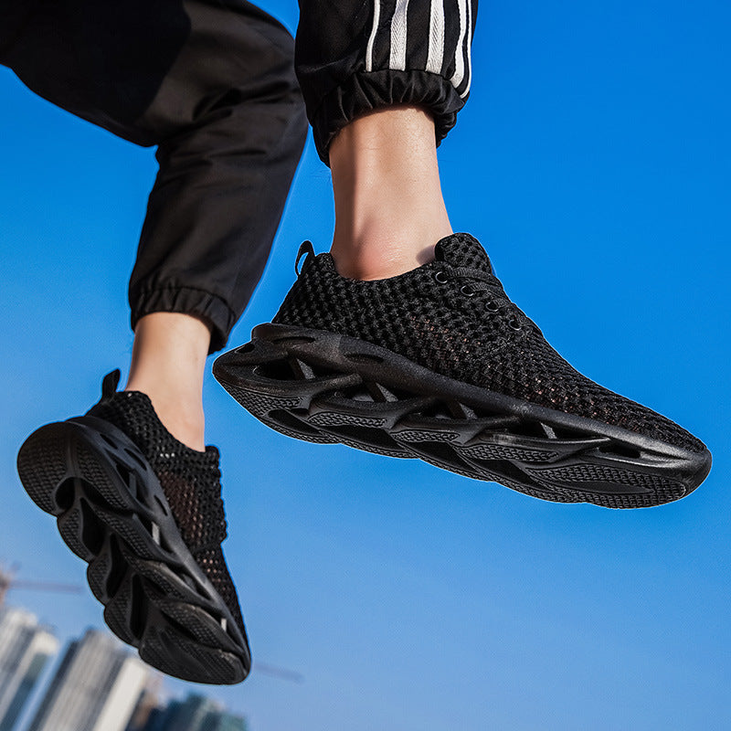 Openwork mesh sneakers