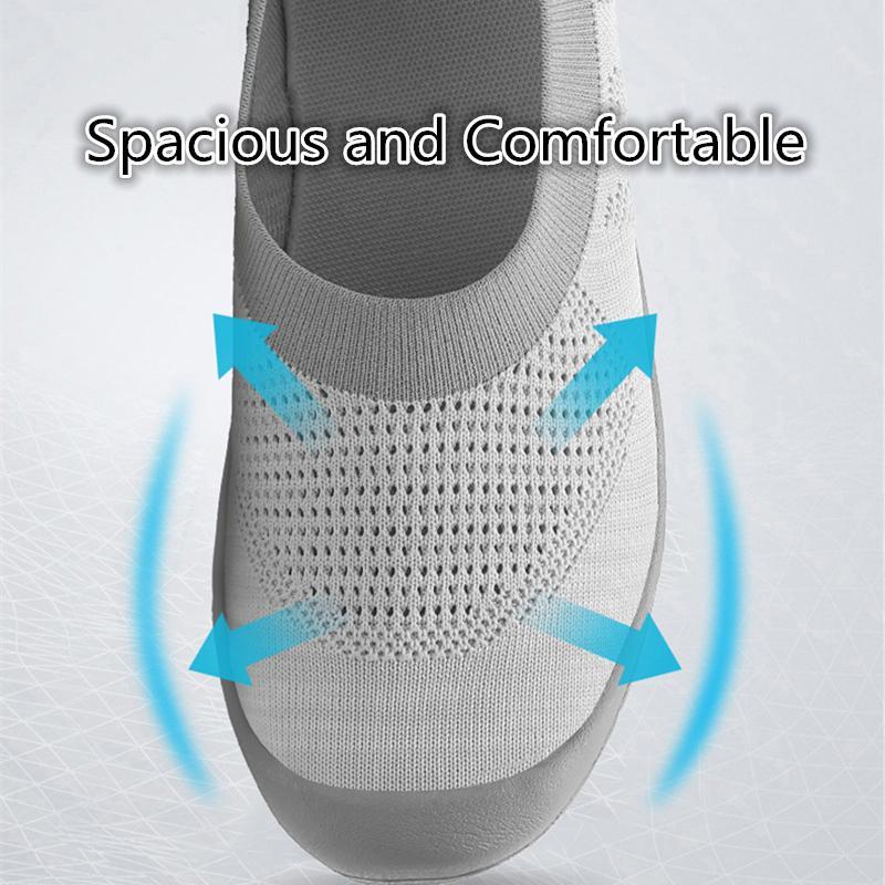 Women Causal Slip-on Wearable Rubber Walking Athletic Sneakers