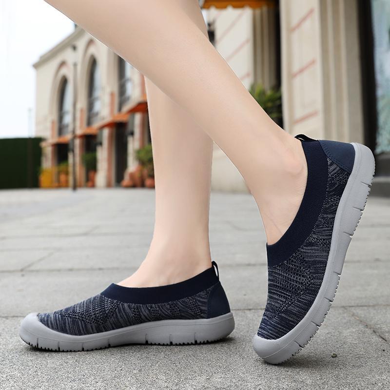 Women Causal Slip-on Wearable Rubber Walking Athletic Sneakers