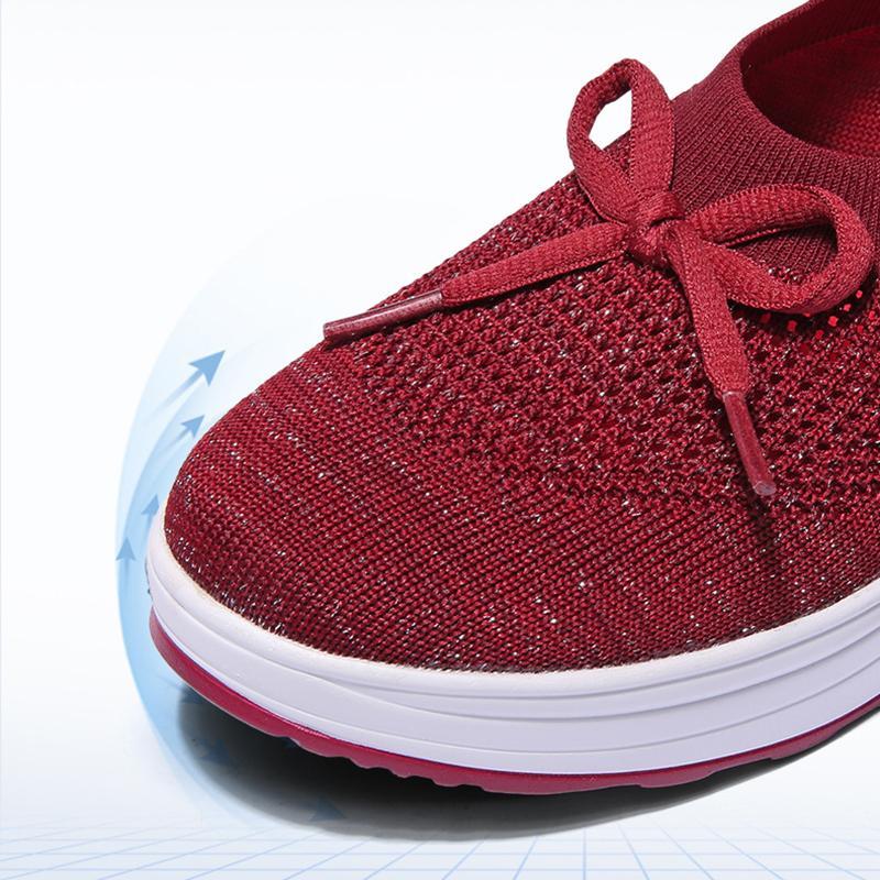 Women's Breathable Mesh Woven Sports Athletic Shoes