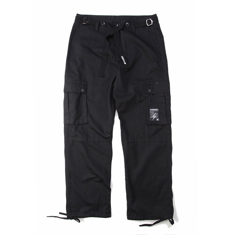 Japanese Multi-Pocket Drawstring Overalls