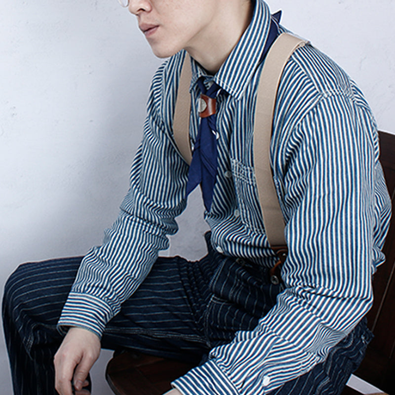 American Retro Vertical Stripes Shirts