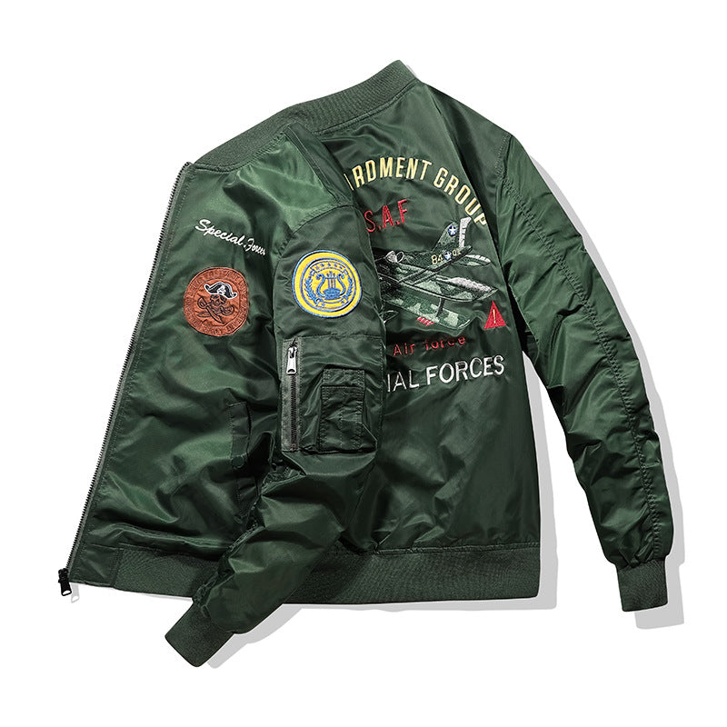 Pilot Embroidered Baseball Jacket
