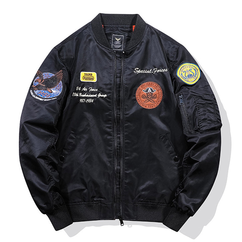 Pilot Embroidered Baseball Jacket