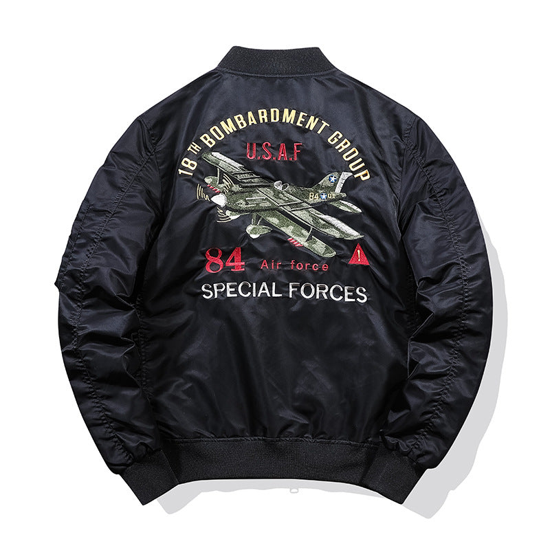 Pilot Embroidered Baseball Jacket