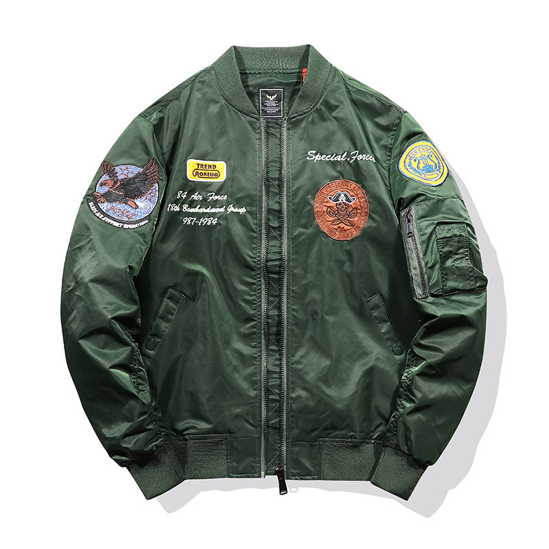 Pilot Embroidered Baseball Jacket