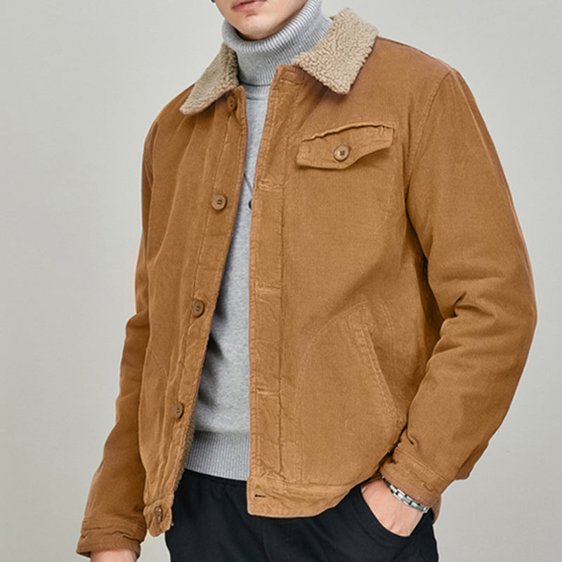 Corduroy Lamb Wool Jacket