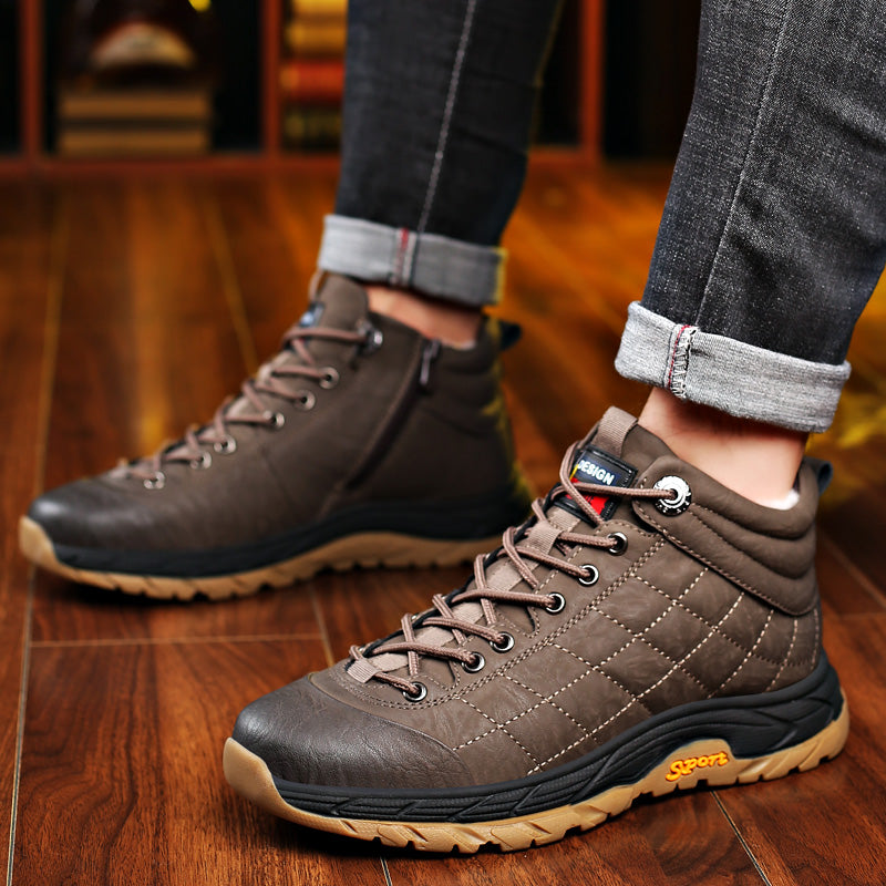 Winter Velvet Zipper Warm Shoes