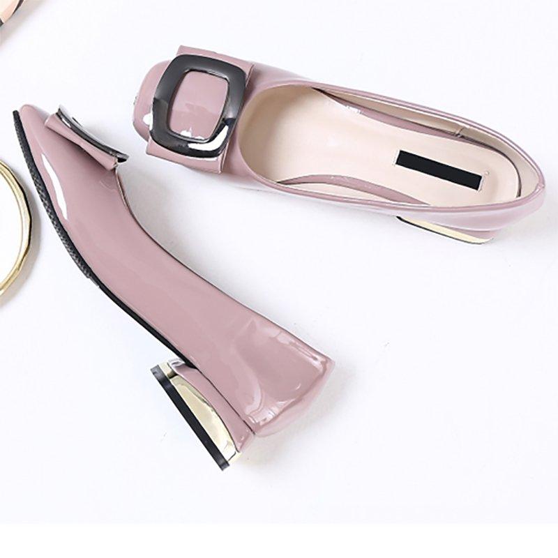 Daily Chunky Heel Low Square Toe Heels