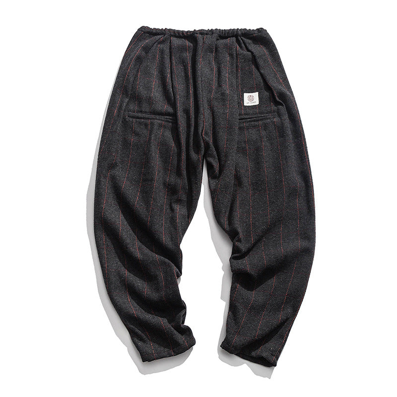 Japanese Thick Casual Plaid Trousers