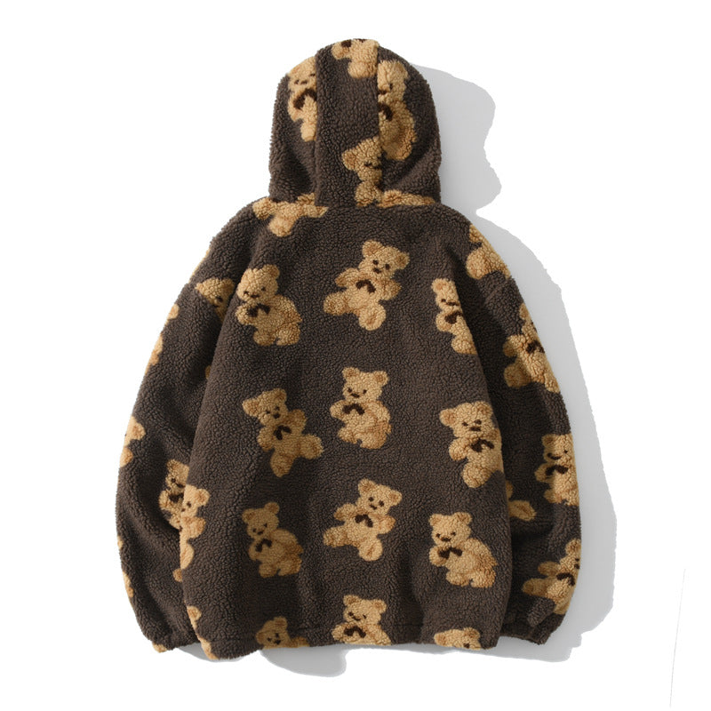 Japanese Vintage Bear Hooded Sweater