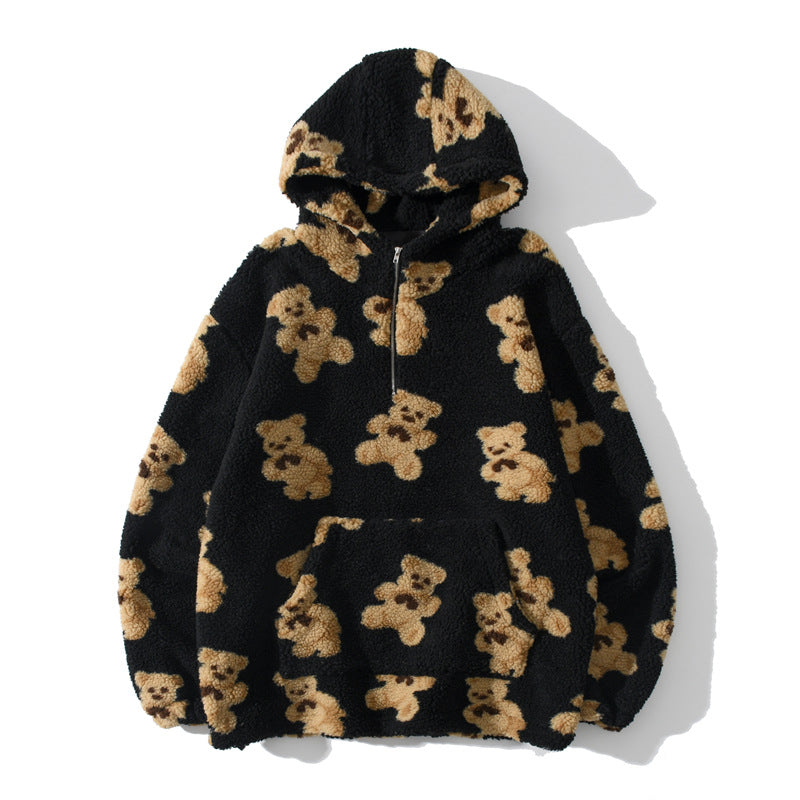 Japanese Vintage Bear Hooded Sweater