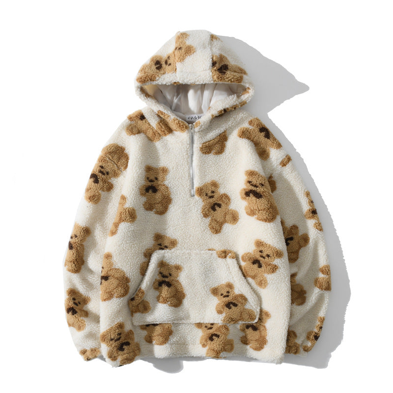 Japanese Vintage Bear Hooded Sweater