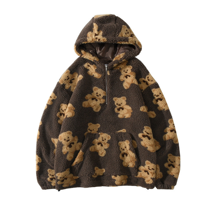 Japanese Vintage Bear Hooded Sweater